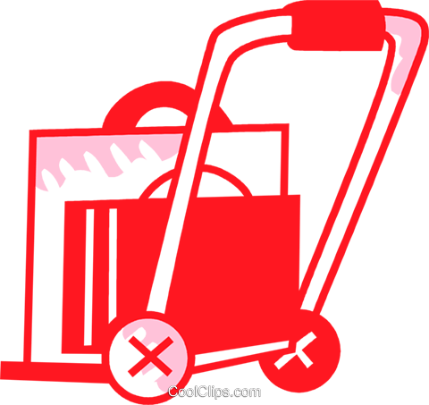 Hand Carts And Dollies Royalty Free Vector Clip Art - Hand Carts And Dollies Royalty Free Vector Clip Art (480x453)