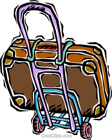 Mala Dolly Livre De Direitos Vetores Clip Art Ilustração - Mala Dolly Livre De Direitos Vetores Clip Art Ilustração (386x480)