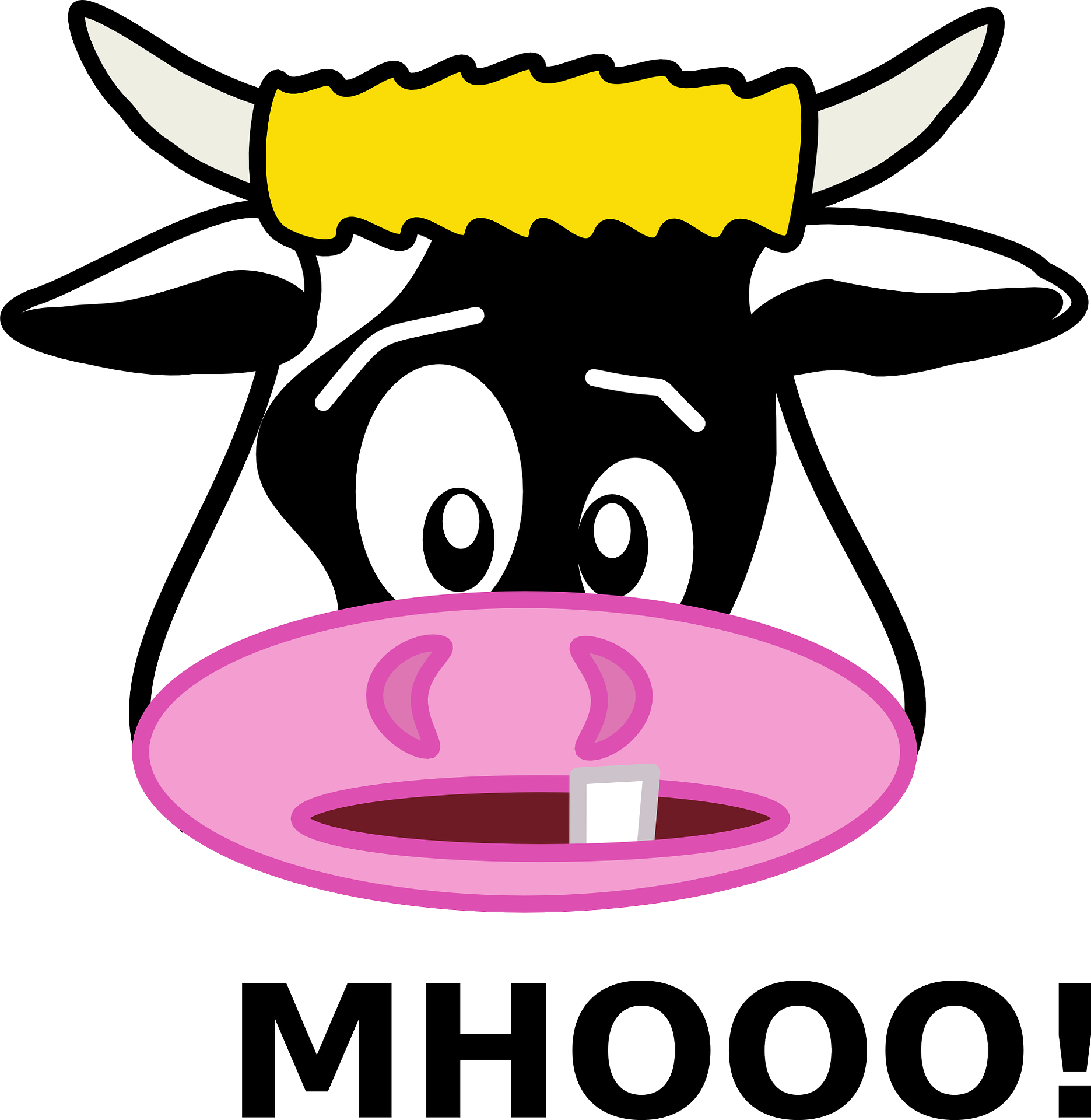 Cow's Milk, Allergy - Funny Cartoon Face (1871x1920)