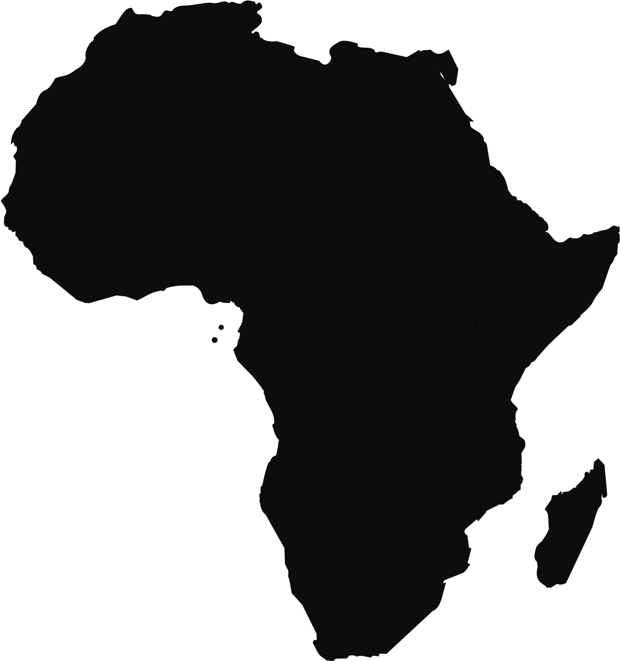 Open - Black Silhouette Of Africa (2000x1304)