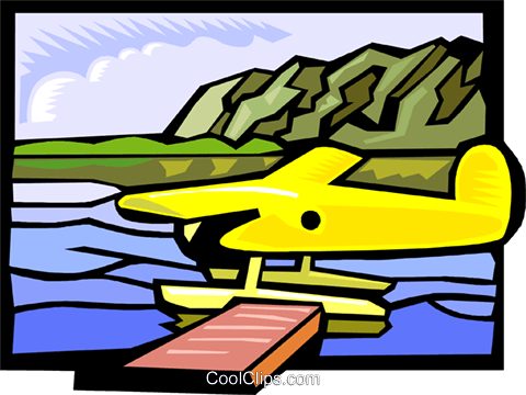 Float Plane Landing At A Remote Lake Royalty Free Vector - Float Plane Landing At A Remote Lake Royalty Free Vector (480x360)