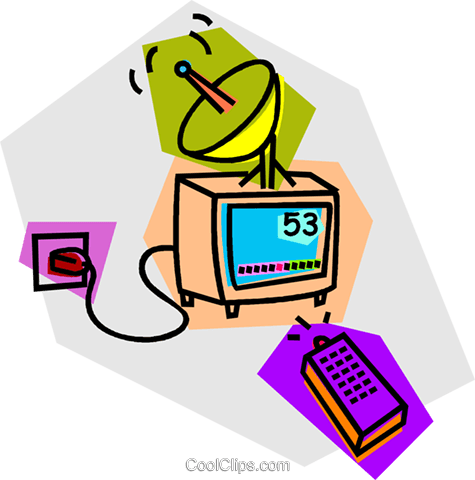 Television With Remote Control Royalty Free Vector - Dominique Gaspari (475x480)
