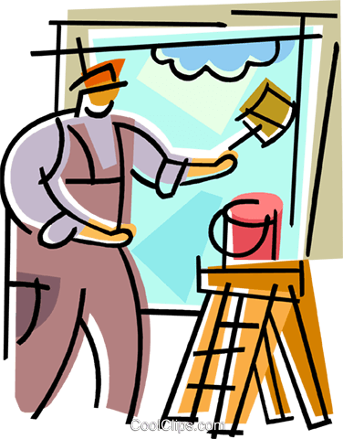 Painting And Renovation Concepts Royalty Free Vector - Painting And Renovation Concepts Royalty Free Vector (376x480)