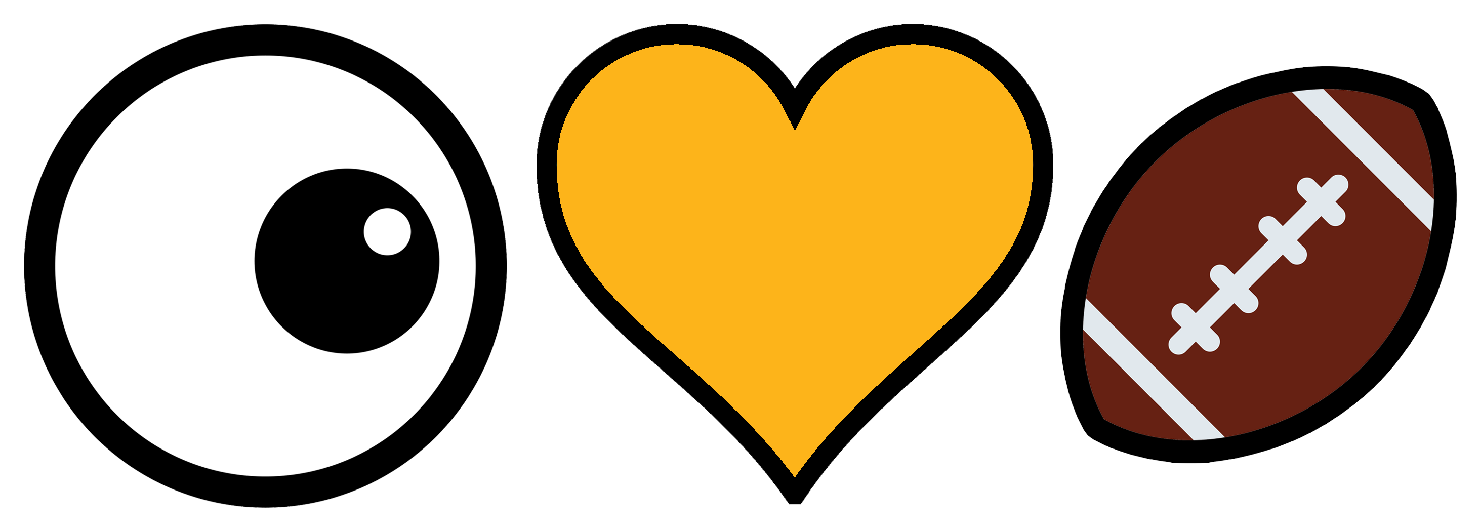 Wp I Love Football Yellow Emoji - Wpi Engineers Football (3000x1521)