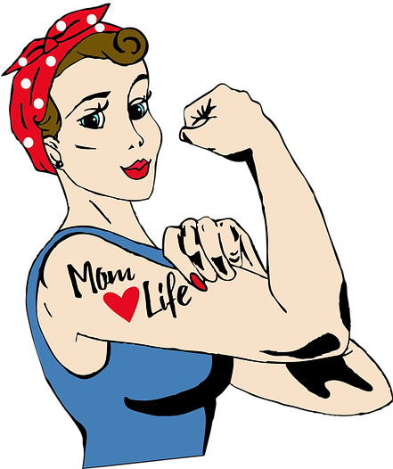Especially If They're As Active And Explosive And Bold - Working Mom Clip Art (440x538)