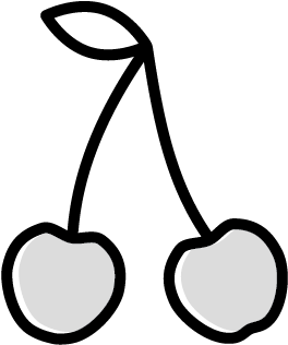 Apples - Avocado - Bananas - Cherry - Line Art (736x486)