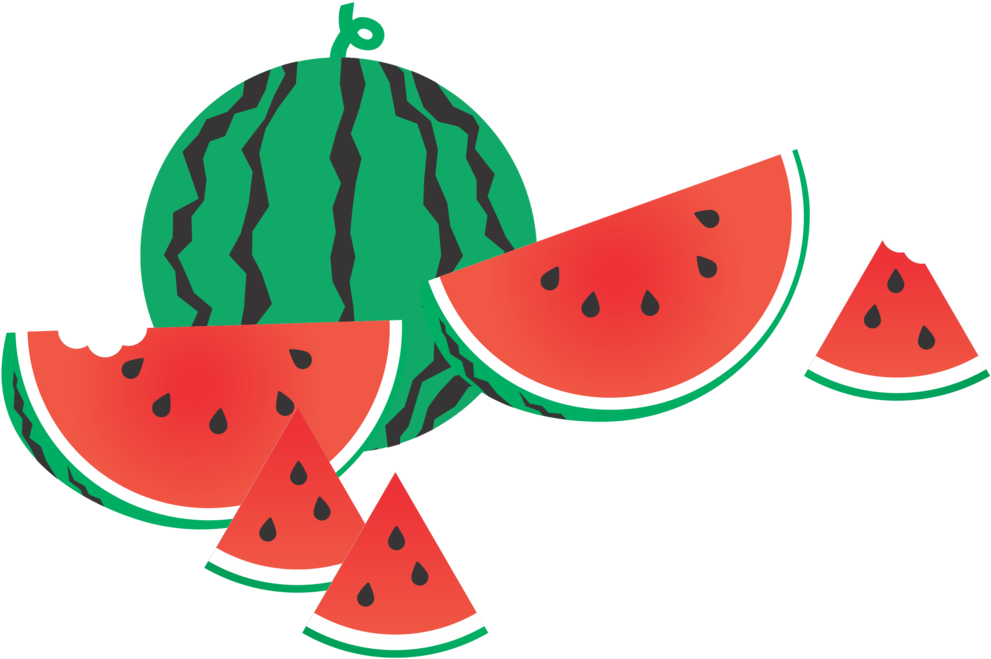 Watermelon Computer Icons Wikimedia Commons Download - Summer Fruit Clipart (1061x750)