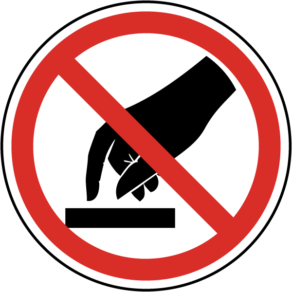 Do Not Touch Label - Illustration (600x600)