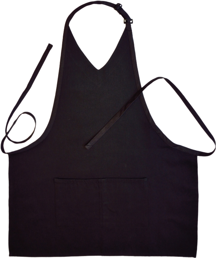 Clip Arts Related To - V-neck Bib Apron 2-pockets With Extra Long Ties (2, (786x924)