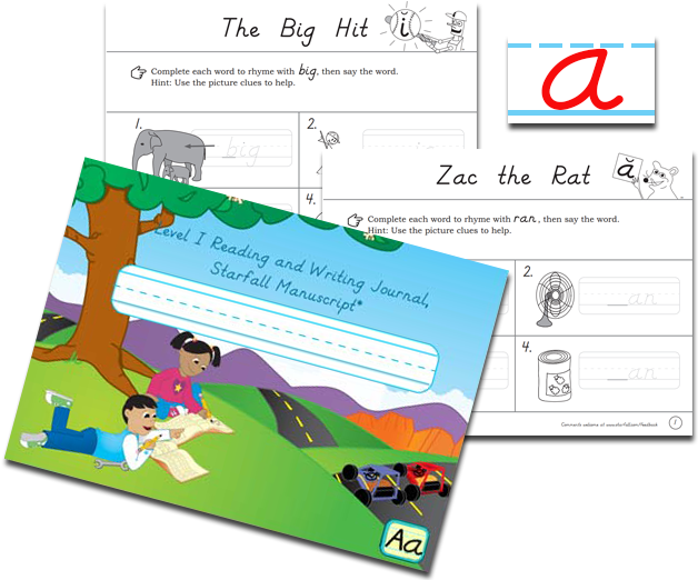 Level I Reading And Writing Journal: Starfall Manuscript (635x531)