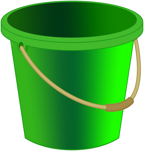 Green Bucket Png Clipart - Green Bucket Clipart (480x500)