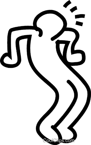 Dancing Stick Figure Royalty Free Vector Clip Art Illustration - Dancing Stick Figure (302x480)