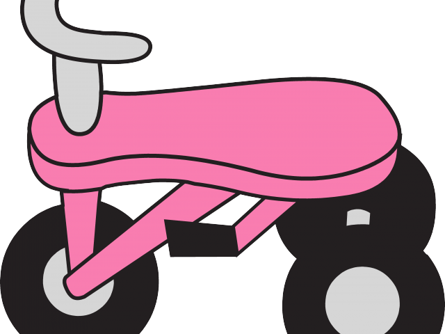Pink Clipart Tricycle - Tricycle Clipart Pink (640x480)