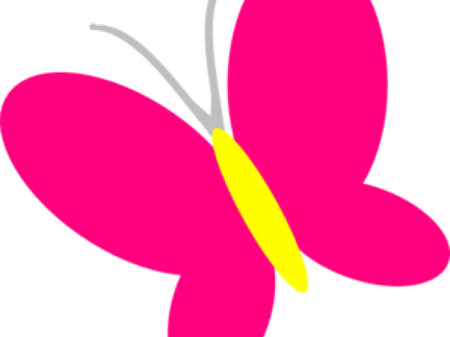 Pink Clipart Butterfly - Cartoon Clipart Butterfly (640x480)