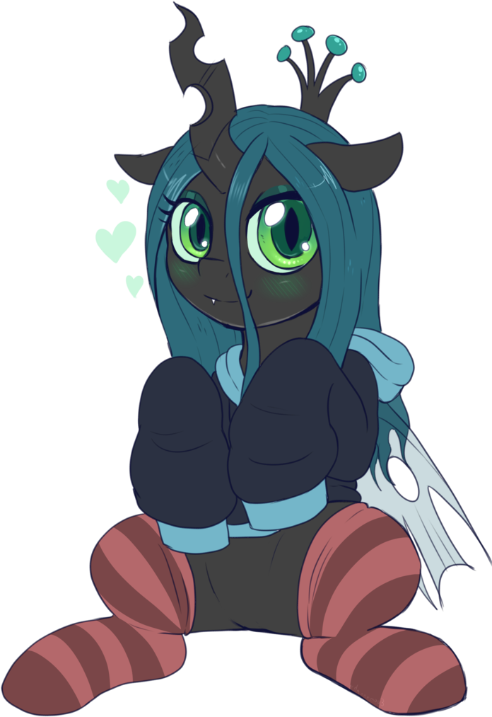 Evomanaphy, Blushing, Changeling, Changeling Queen, - Queen Chrysalis (713x1024)