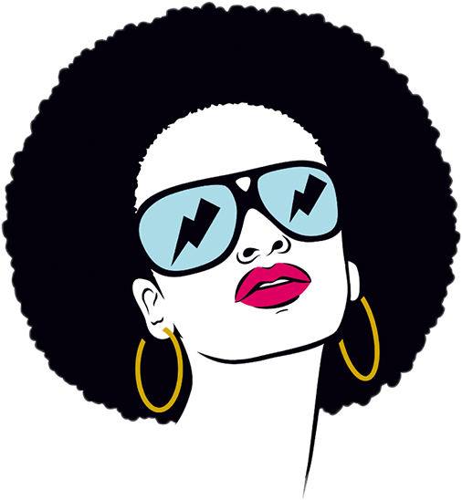 Picture Stock Silhouette Of Woman With - Afro With Glasses Silhouette (506x548)