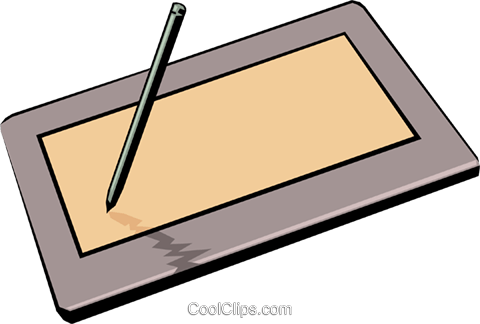 Digitizing Tablet Royalty Free Vector Clip Art Illustration - Vector Graphics (480x324)