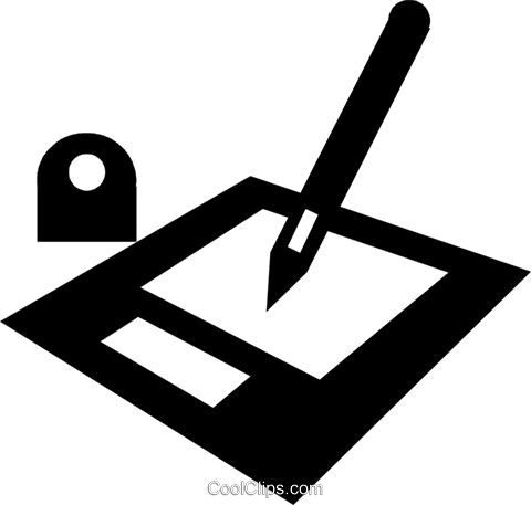 Graphics Tablet Royalty Free Vector Clip Art Illustration - Illustration (480x457)