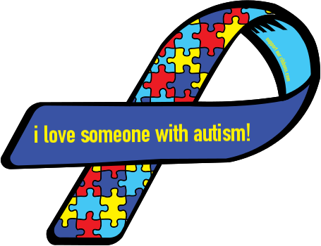 I Love Someone With Autism - Aspergers Awareness (455x350)