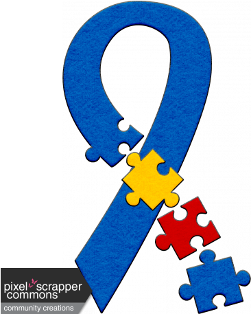 Autism Ribbon - Awareness Ribbon (456x456)