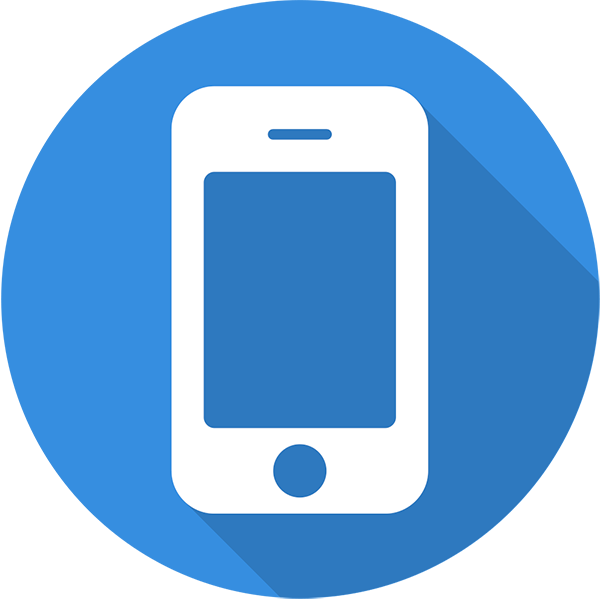 Work From Your Smartphone Or - Mobile Phones Blue Icon Png (600x600)