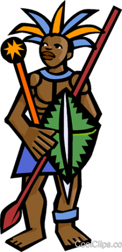 Vector Black And White Africa Clipart African Native - African Native Cartoon Png (250x515)