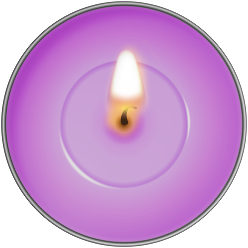 Round Purple Candle Png Clip Art - Clip Art (500x500)