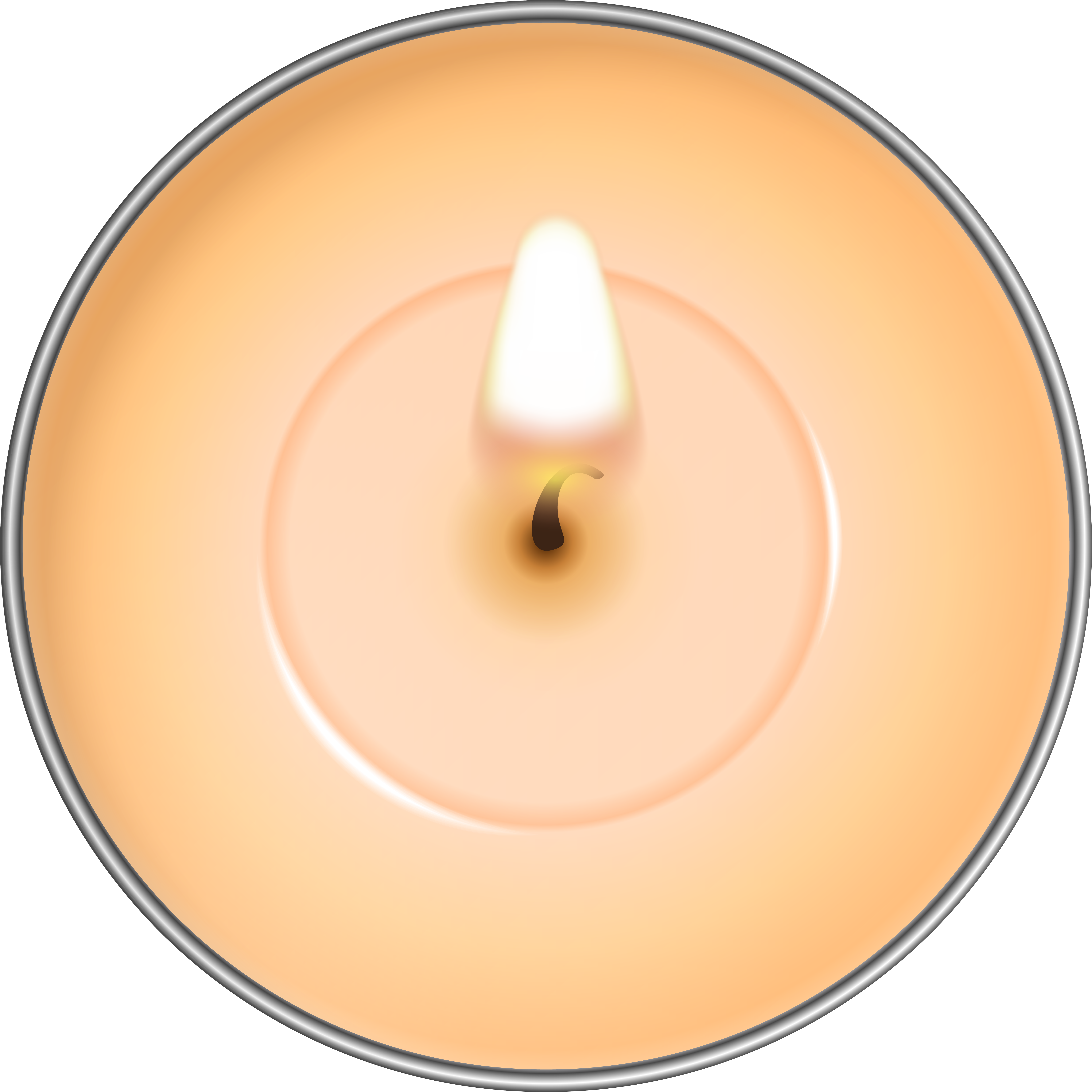 Round Orange Candle Png Clip Art - Round Orange Candle Png Clip Art (8000x8000)