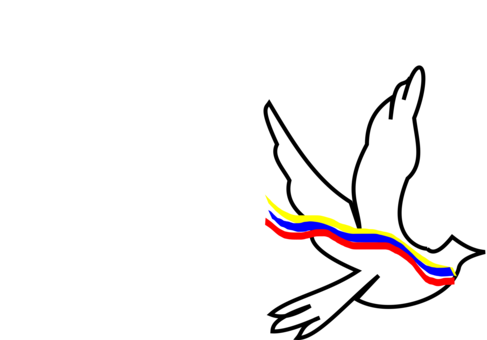 Columbidae Drawing Coloring Book Silhouette Doves As - Peace Dove Colombia (487x340)