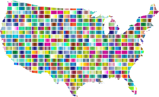 State Map Mountain Range Cascade Locks - Visual Arts (555x340)