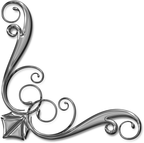 Victorian,art - Silver Corner Border Png (500x500)