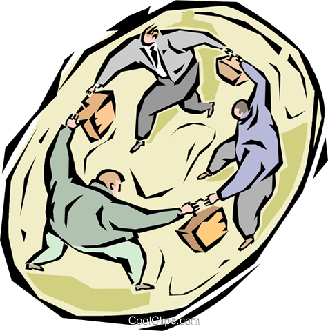 Businessmen Working Together Royalty Free Vector Clip - Businessmen Working Together Royalty Free Vector Clip (475x480)