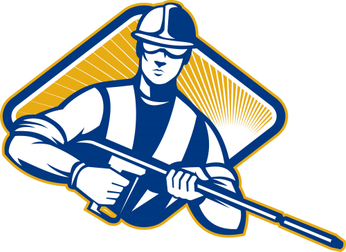 Is Your House Covered In Mold - Clip Art Cartoon Pressure Washer Guy (500x365)