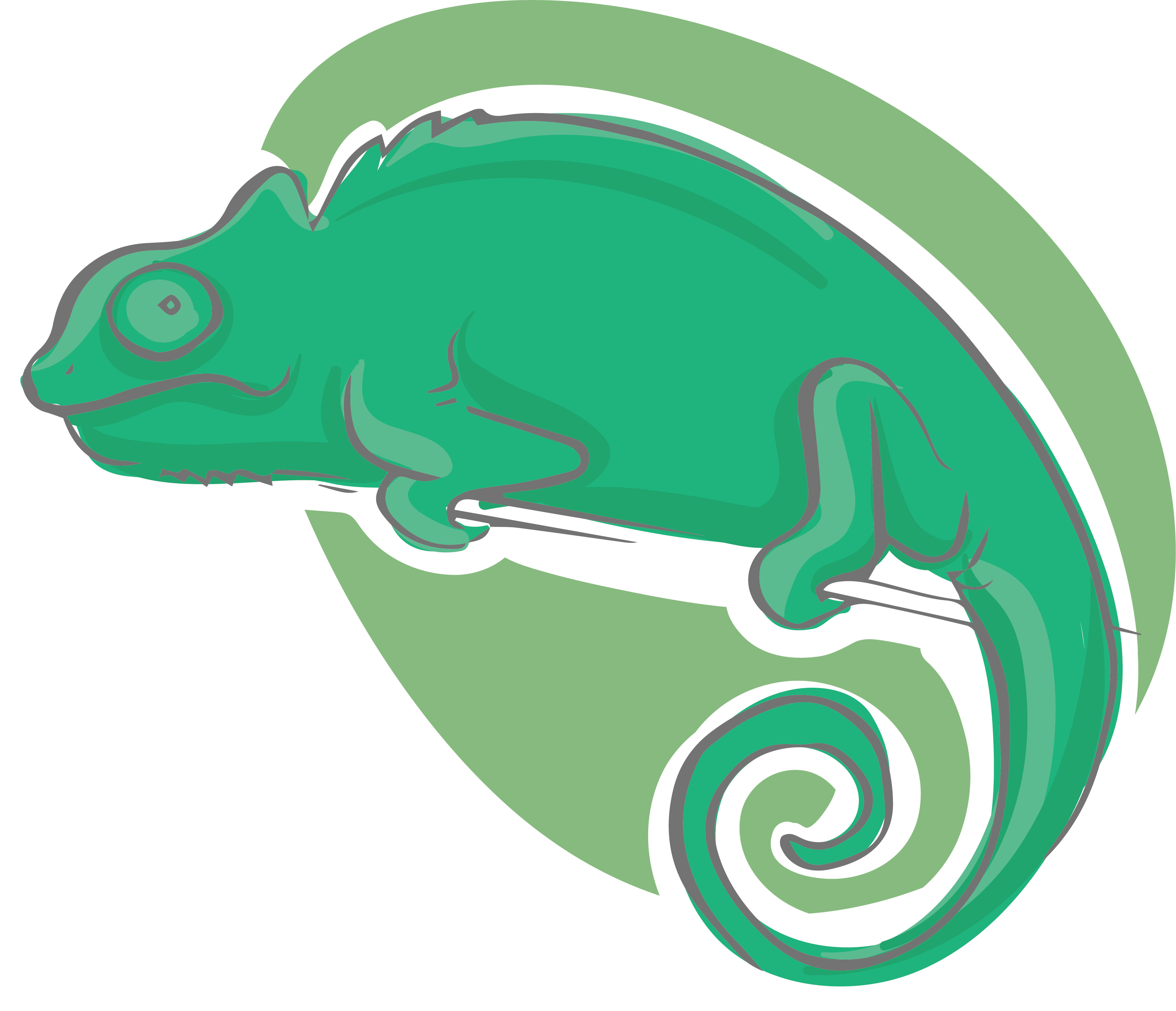 Png Royalty Free Chameleons Reptile Cartoon Icon - Gambar Kartun Bunglon (4367x3753)