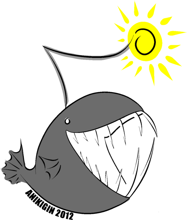 Graphic Black And White Download Anglerfish Drawing - Clip Art (846x944)
