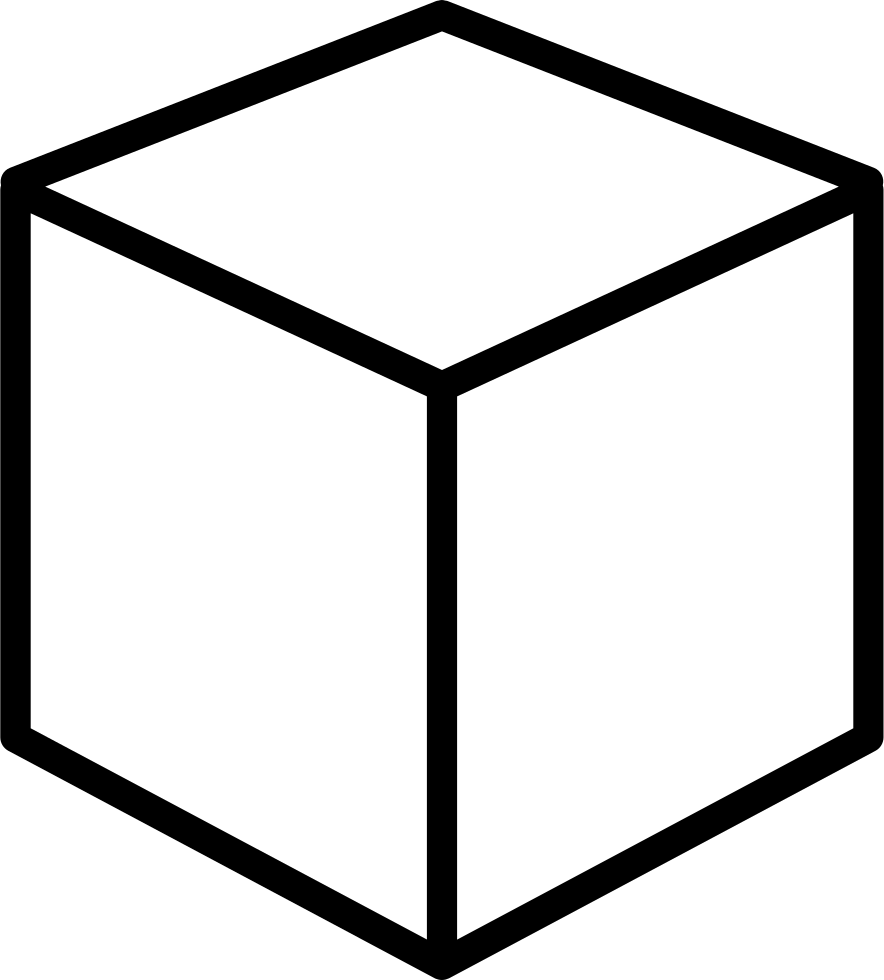 Outline Cube Cut Out - Cubo En Perspectiva Isometrica (884x980)