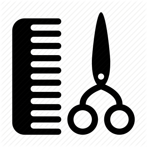 Barbershop Clipart Barbershop - Scissors And Comb Icon (512x512)