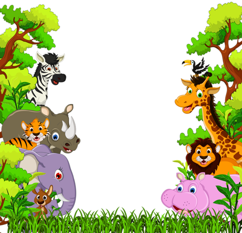 Фотки Jungle Cartoon, Baby Cartoon, Jungle Clipart, - Animal Forest Cartoon  Background - (500x480) Png Clipart Download