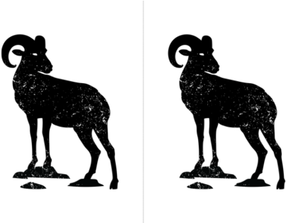 Bighorn Ram Silhouette Fabric By Mariafaithgarcia On - Bighorn Sheep Silhouette (470x313)