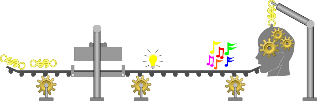 Industry Computer Icons Diagram Factory Machine - Production Line Clipart Gif (1067x340)