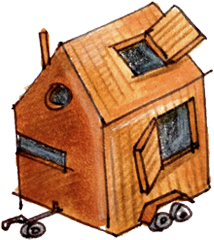 Articles From Around The World - Tiny House Cartoon (401x401)