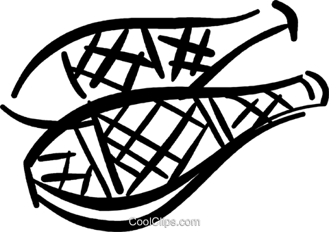 Snowshoes Royalty Free Vector Clip Art Illustration - Schneeschuhe Clipart (480x339)