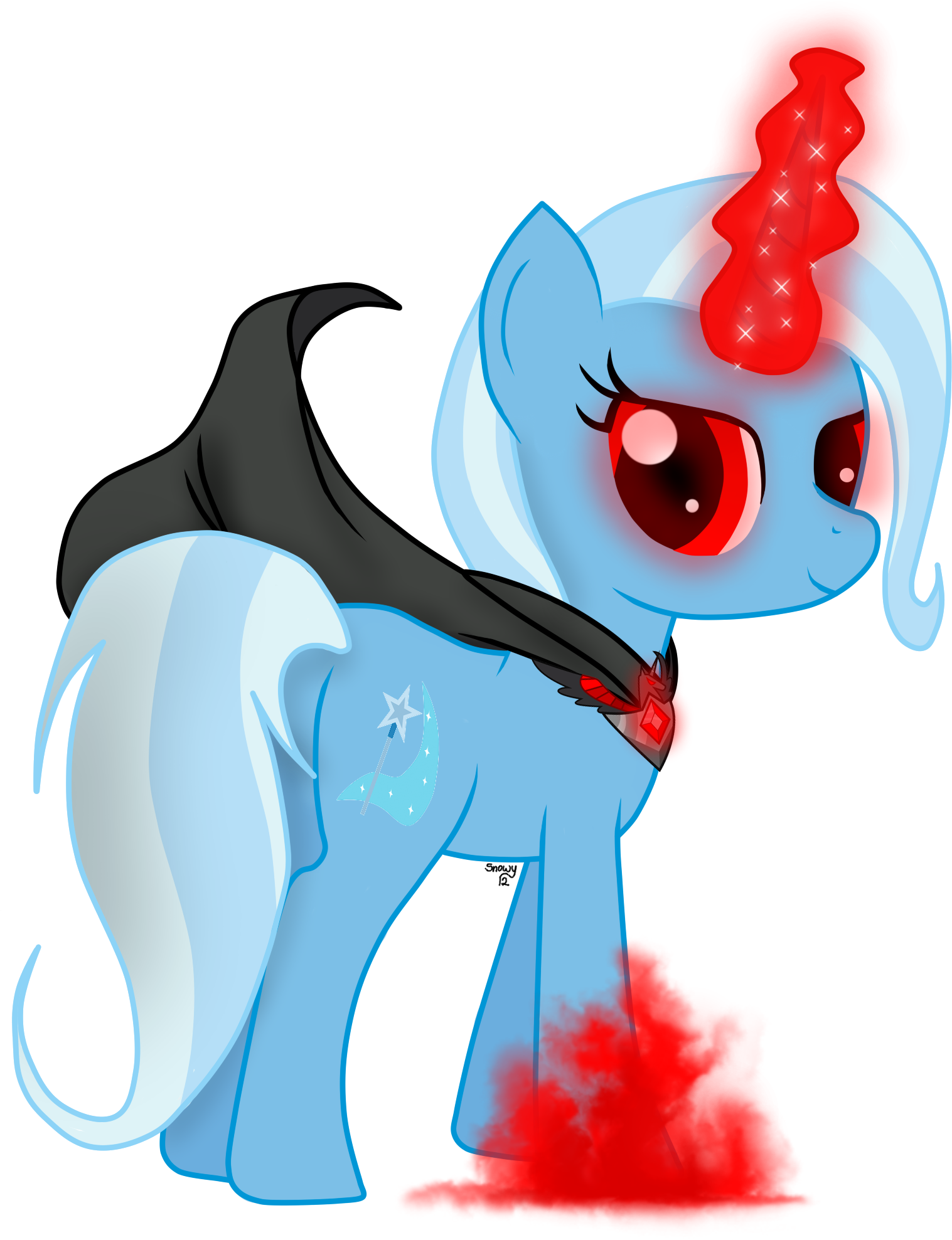 Pony Horse Blue Red Mammal Vertebrate Cartoon Horse - Cartoon (2000x2000)