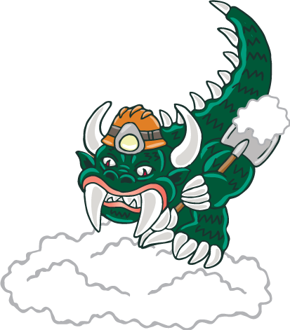 Hodag Digging Into The Tunnel - Wisconsin (413x471)