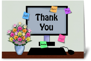 Thank You Foreign Language, Administrati Greeting Card - Administrative Professionals Thank You Admins (424x349)
