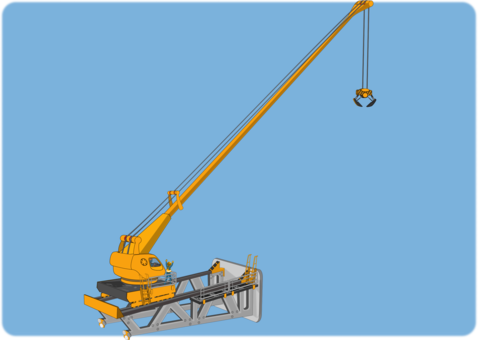 Crane Drawing Construction Machine Painting - Clip Art (478x340)
