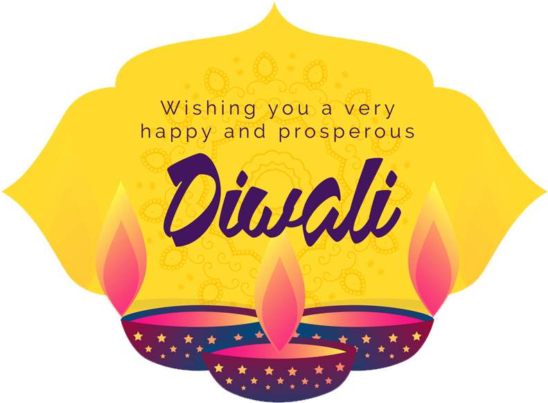 Diya Diwali High Quality Png - Wish You Happy Diwali Png (800x635)