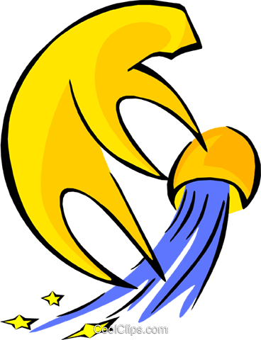 Aquarius Symbol, Astrology Royalty Free Vector Clip - Aquarius (368x480)