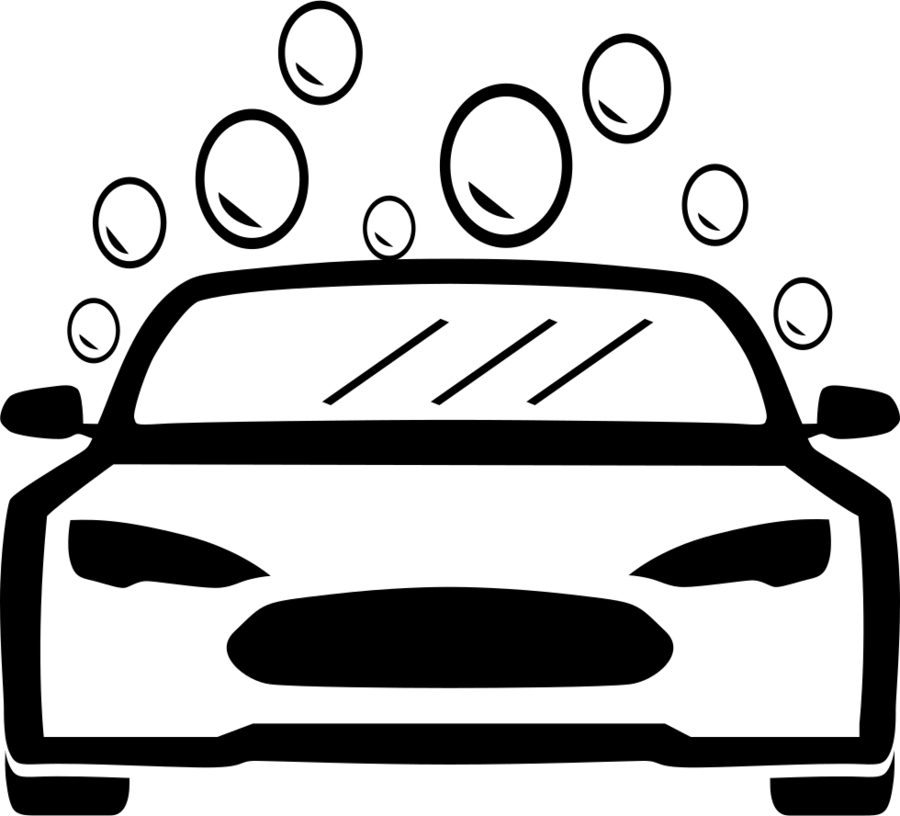 Car Wash Png Black And White Clipart Car Wash Clip - Car Wash Icon White (900x816)