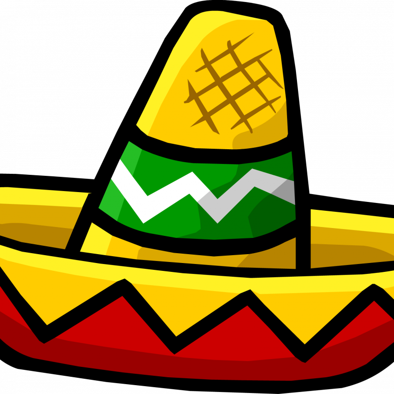 Mini Sombrero Clipart Mexican Cuisine Sombrero Clip - Clip Art Sombrero Hat (800x800)